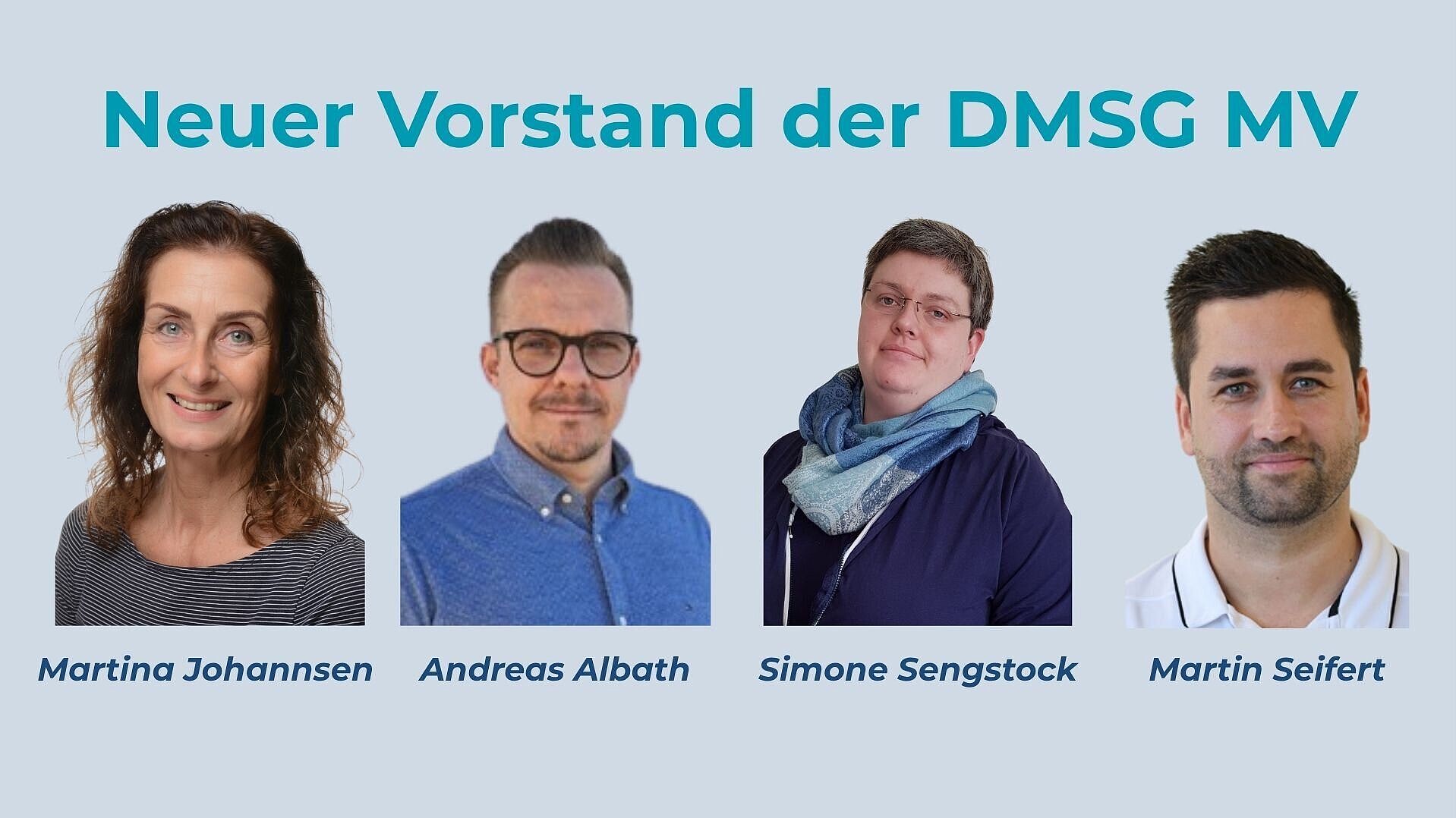 Porträts von vier Personen.